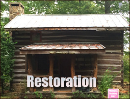 Historic Log Cabin Restoration  Henry County, Virginia